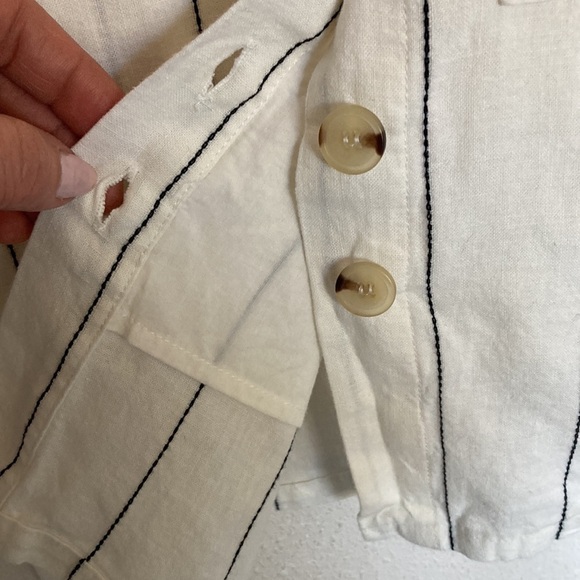 Forever 21 Sheath White striped Dress Size Small - Picture 3 of 9